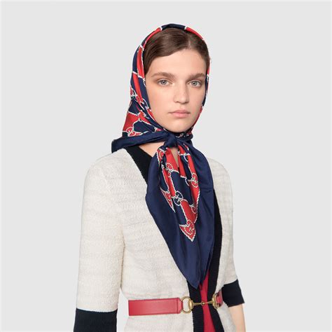 gucci model with scarf|Gucci scarf female.